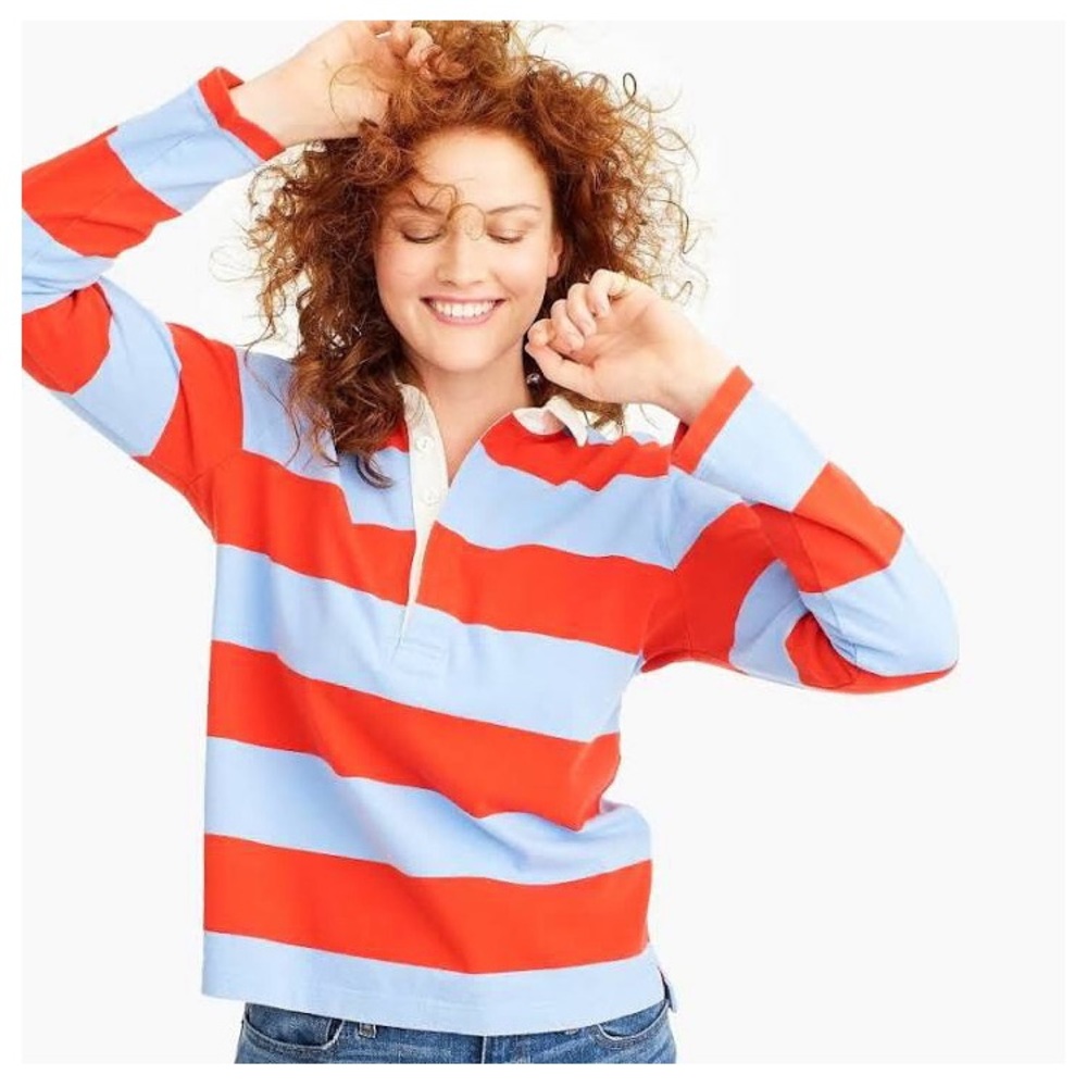 J Crew striped rugby tee